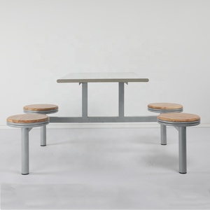 Offre Spéciale – Ensemble Table et Chaises de Restaurant/Cantine Moderne en Acier pour 6 Personnes – Idéal pour la Restauration Rapide Commerciale - Product Image 3