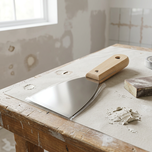 Couteau à mastic en acier inoxydable avec manche en bois 3 pouces (75 mm) - Grattoir et spatule multi-usages pour le nettoyage/la construction/la cuisine - Product Image 2