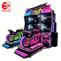 Simulateur de conduite de moto à monnayeur pour divertissement intérieur, avec fonction de vibration corporelle, machine de jeu de course d'arcade, construction métallique