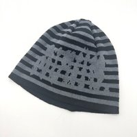 Bonnet en tricot jacquard à 6 coutures, motif graphique, chaud pour l'hiver, idéal pour l'extérieur, le streetwear décontracté, bonnet rayé personnalisé