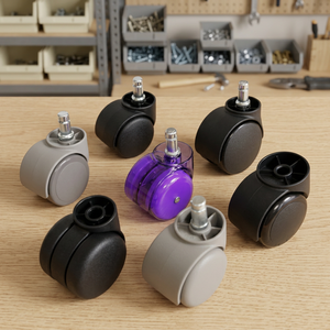 Direct Manufacturer <b>Plastic</b> Nylon Cylinder Type Caster Office Chair Base Competitive Price Superior Quality Shock Absorption - Product Image 3
