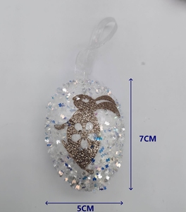 7cm hängendes Osterei mit Kaninchen dekoration, 3er-Set, 3 Stück im Karton verpackt - Product Image 6