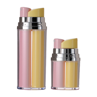Kemasan Krim Serum Mini 10ML portabel kualitas tinggi kemasan Krim Mata siang malam tabung ganda botol tanpa udara cetak ABS