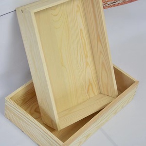 Boîte de rangement en bois rectangulaire, taille personnalisable, multifonctionnelle pour organiser les articles divers et les cosmétiques - Product Image 3