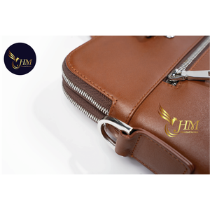 2025 vente en gros nouveau rétro grande capacité étanche en cuir PU mallette d'affaires Durable à la mode Simple en cuir véritable - Product Image 3