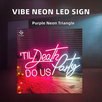 Dropshipping Enseigne néon LED 'It's a Vibe' avec télécommande, Décoration murale pour bureau, chambre, salon, Enseigne personnalisée en PVC