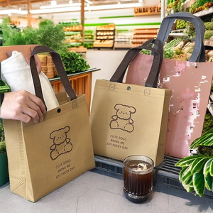 Bolsa de Compras Reutilizable Biodegradable de Tela No Tejida para Supermercado/Comercio, Bolsa de Regalo de Gran Capacidad, Reforzada - Product Image 2