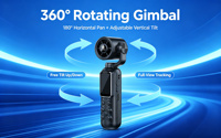 Ventilateur portable et caméra vidéo, mini caméscope pour vlogging, ventilateur de refroidissement rechargeable avec fonction d'enregistrement photo et vidéo