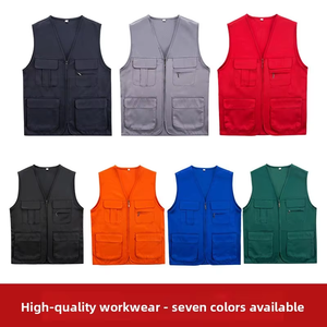 <span class=keywords><strong>Gilet</strong></span> da Lavoro Multitasche <span class=keywords><strong>con</strong></span> Chiusura a Cerniera per Personale di Magazzino e Fabbrica, Logo Personalizzato, <span class=keywords><strong>Uomo</strong></span>, Poliestere - Product Image 2