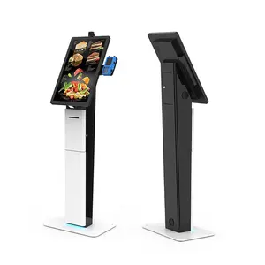 Kiosk máquina de bilhete rápido do kiosk, 27 polegadas, pagamento de auto-serviço, encomenda restaurante, tudo em um kiosk