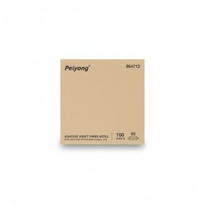 Blocchetti Adesivi in Carta Kraft Peiyong 90x90mm, Confezione da 100 Fogli, Modello 864712 per Ufficio e Scuola - Product Image 2