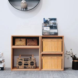 Durabilidad y ahorro de espacio cesta de almacenamiento plegable de bambú natural decoración orgánica del hogar con jacinto de agua al por mayor - Product Image 4