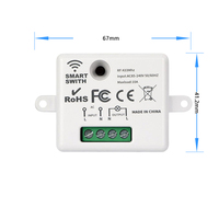 Champions AG-C130 85V-240V Juego de Interruptores Inalámbricos con Control Remoto 433MHz Receptor de Relé Control de Código de Aprendizaje DIY para Luces LED Inteligentes