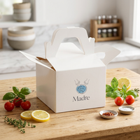 Personnalisation de la boîte d'emballage de produits de cuisson, Boîte de papier écologique à fond de boucle, Personnalisation de la boîte-cadeau de gâteau