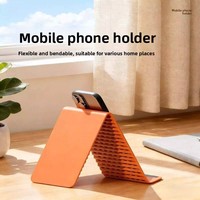 Support de téléphone portable en silicone, support de bureau portable pour tablette et ordinateur portable, créatif, flexible, pliable, déformable, DIY, pour personne paresseuse