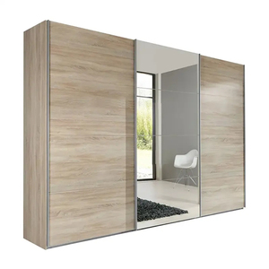 Di alta qualità Hotel appartamento camera da letto <span class=keywords><strong>armadio</strong></span> mobili tre porte legno di quercia pannello scorrevole <span class=keywords><strong>armadio</strong></span> <span class=keywords><strong>con</strong></span> <span class=keywords><strong>specchio</strong></span> - Product Image 3