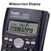 Calculatrice scolaire FOSKA 12 chiffres Calculatrice scientifique électronique pour étudiants avec pile bouton pour fournitures scolaires et de bureau