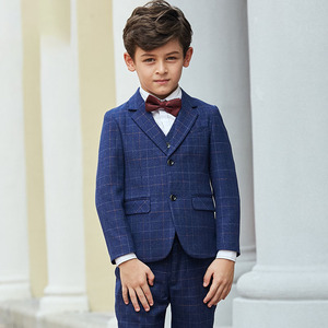 Ultima personalizzazione monopetto abbinamento abbigliamento uomo sposo abito da festa di nozze Plaid padre figlio abiti da uomo - Product Image 5