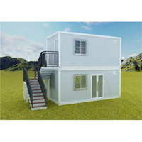 Bâtiment préfabriqué en conteneur extensible, résistant au vent, OEM, détachable, 2 étages avec balcon, pour construction temporaire, dortoir