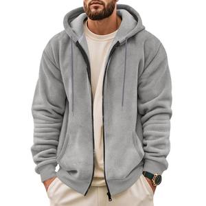 Cardigan à capuche zippé en molleton ultra doux pour homme, mélange coton et polyester, veste décontractée de qualité supérieure - Product Image 4