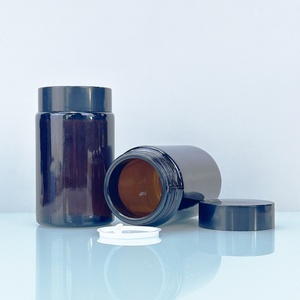 Tarro de vidrio ámbar de 5g, 10g, 15g, 20g, 30g, 50g, 100g, 200g, 1oz, 2oz, 200ml, 6oz, 250ml, 8oz con tapa negra o tapa de aluminio - Product Image 5