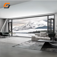 Ventanas de Casa negras de alta calidad sinceras doradas Ventana abatible de vidrio de aluminio