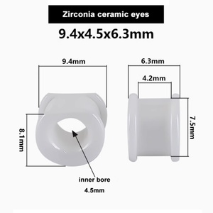 SenGuang 650 Stranding Machine Yarn Guide Zirconia Eyelet <b>White</b> <b>Mirror</b> Polished Ra 0.1 HRA88 Inner Hole 4.5mm Seat Hole Distance - Product Image 3