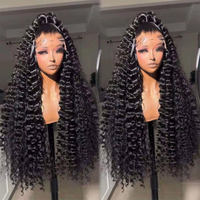 Perruque Lace Front Pixie Curls Pré-Plucked avec Baby Hair, Courte, Brésilienne, Sans Colle, Coupe Pixie, en Cheveux Humains