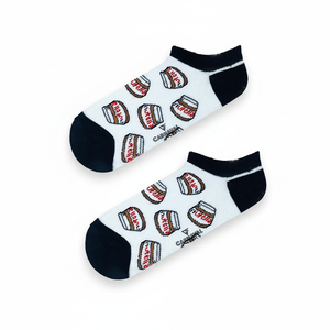 Chaussettes de luxe blanches brodées Patik, motif Nutella, respirantes, imprimé coloré pour filles, logo personnalisé, taille unique, usage quotidien printemps - Product Image 2