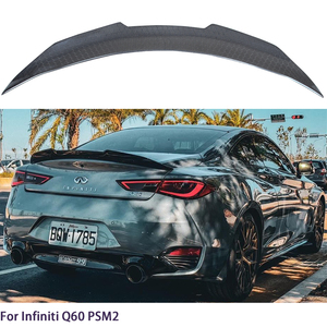 สปอยเลอร์หลังคาร์บอนไฟเบอร์ทรงรังผึ้งสไตล์ PSM สำหรับรถยนต์ Q60 Q60S Coupe ปี 2013-2023 - Product Image 1