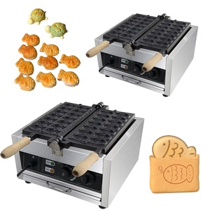 Machine à gaufres de poisson électrique en acier inoxydable à 12 trous, neuve, pour les collations Jetters et usage professionnel - Product Image 1