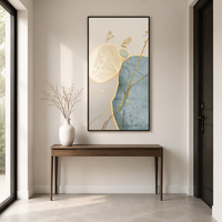 Peinture d'art en porcelaine de cristal personnalisée style complet, œuvre abstraite forestière, décor mural diamant scintillant, peinture en cristal