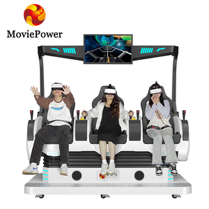 Chaise de cinéma VR 9D 3 places multijoueur <span class=keywords><strong>vue</strong></span> 360° pour cinéma à domicile, école, théâtre, <span class=keywords><strong>film</strong></span> montagnes russes, en fibre de verre et métal, pour parc d'aventure intérieur - Product Image 1