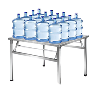 Table pliante en acier inoxydable de haute qualité Portable Home Outdoor Stall Location Table à manger carrée