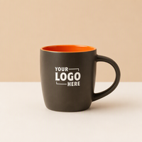 Mugs en céramique électriques Riviera à deux pierres, 10 oz et 11 oz, avec logo personnalisé, noir mat, en vrac, cadeaux promotionnels d'entreprise de Boston