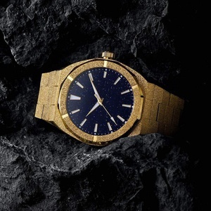 Orologio Meccanico da Uomo, Forma Rotonda, Acciaio Inossidabile, Vetro 45mm, Finitura Satinata, Effetto Polvere di Stelle, Impermeabile 50m, S7070 - Product Image 1