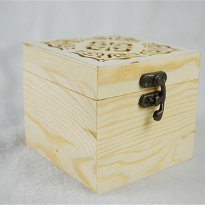 Wooden Square Gift <b>Box</b> <b>Pine</b> Handmade Tea Packaging Custom Design - Product Image 4