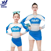 Uniforme de cheerleading OEM ODM, robe All Star à dos croisé, haute élasticité, impression par transfert thermique à l'encre italienne sans décoloration, spandex