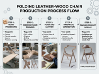 Ensemble de chaises de salle à manger pliantes en cuir, style moderne vieilli, en bois courbé, pour la maison, la salle à manger d'une maison d'hôtes et le bureau