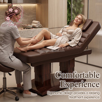Lit de massage facial électrique à 4 moteurs, lit incurvé inclinable pour salon de beauté, spa, tatouage