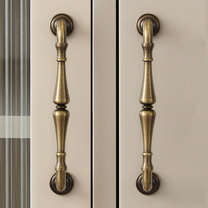 American solid brass <b>cabinet</b> pulls, vintage antique-style simple <b>cabinet</b> handles, Nordic <b>light</b> luxury drawer pulls - Product Image 3