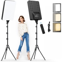 Éclairage Annulaire LED 24 Pouces, Panneau Lumineux Vidéo, Lampe d'Équipement Photographique 60W, Lumière d'Appoint LED de Studio pour Prise de Vues Photo, Vidéo et Film