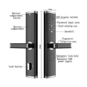 2025 double face intelligente à distance Tuya Wifi <span class=keywords><strong>serrure</strong></span> intelligente porte empreinte digitale mot de passe <span class=keywords><strong>serrure</strong></span> de porte intelligente serrures intelligentes pour porte d'entrée - Product Image 2
