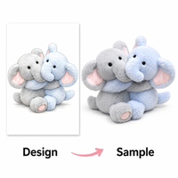 CPC Custom Hug Elephant Stuffed Animal Plush Toys Baby Nursery Rattle Comforter Animal Character Gift Set Manufacturer Wholesale