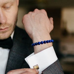 Bracciale in pietra preziosa naturale regolabile da 8mm <span class=keywords><strong>con</strong></span> nappe in <span class=keywords><strong>macramè</strong></span> intrecciate alla moda <span class=keywords><strong>con</strong></span> perle di Chakra Reiki carta regalo per coppie - Product Image 3