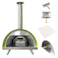Four à pizza multifonctionnel moderne pour table, en acier thermolaqué, au charbon de bois et au gaz, sans fumée, pour intérieur et extérieur