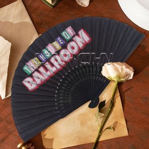 Éventail à main en bambou imprimé de mariage personnalisé de haute qualité - Product Image 2