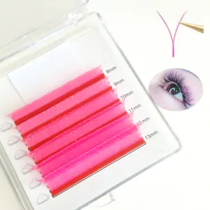 Colored Lashes Y Brown Green Pink YY Shape Eyelash Extensions 0.07 C/D Natural Soft Synthetic Mink Makeup Tool