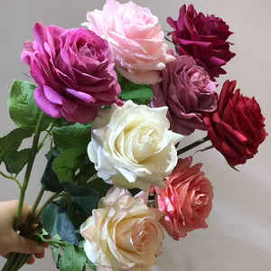 Fleurs artificielles en gros, fleurs artificielles en latex de haute qualité, fleurs artificielles au toucher réel, roses au toucher réel pour la décoration de mariage et de la maison - Product Image 2