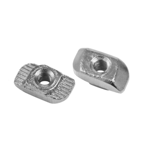 Écrou en T autobloquant industriel à ressort, écrou à billes en T, écrou coulissant en acier inoxydable zingué pour fixation de profilés en aluminium - Product Image 1